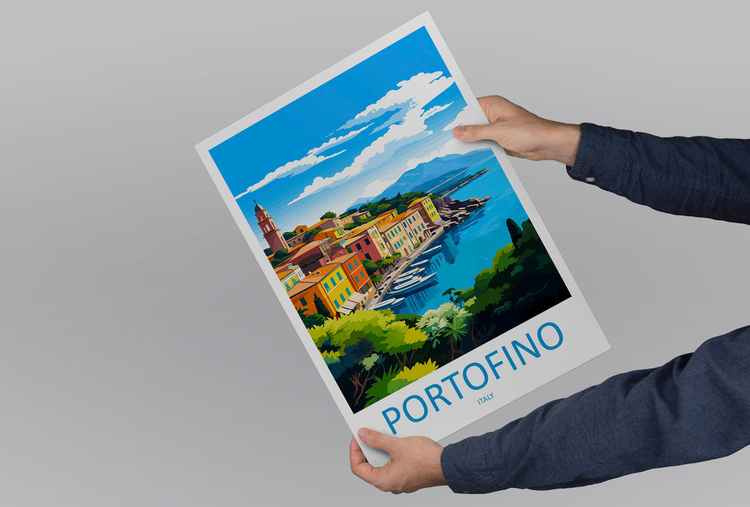 Portofino Travel Print Wall Art Portofino Wall Hanging Home Décor Portofino Gift Art Lovers Italy Art Lover Gift Portofino Print Portofino