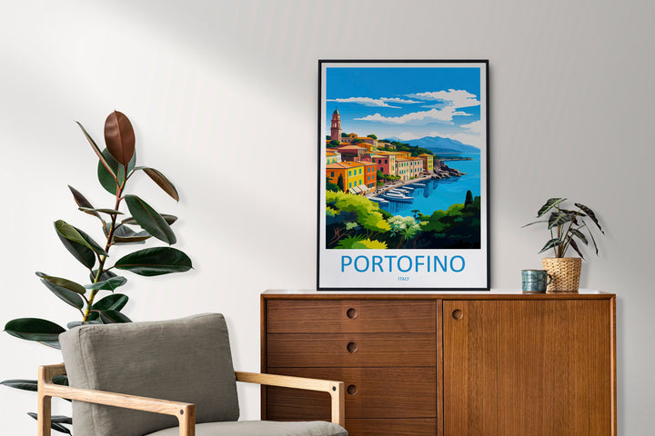 Portofino Travel Print Wall Art Portofino Wall Hanging Home Décor Portofino Gift Art Lovers Italy Art Lover Gift Portofino Print Portofino