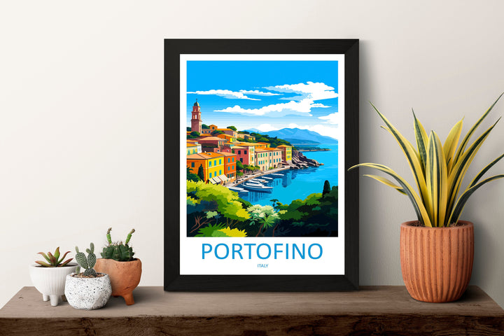 Portofino Travel Print Wall Art Portofino Wall Hanging Home Décor Portofino Gift Art Lovers Italy Art Lover Gift Portofino Print Portofino