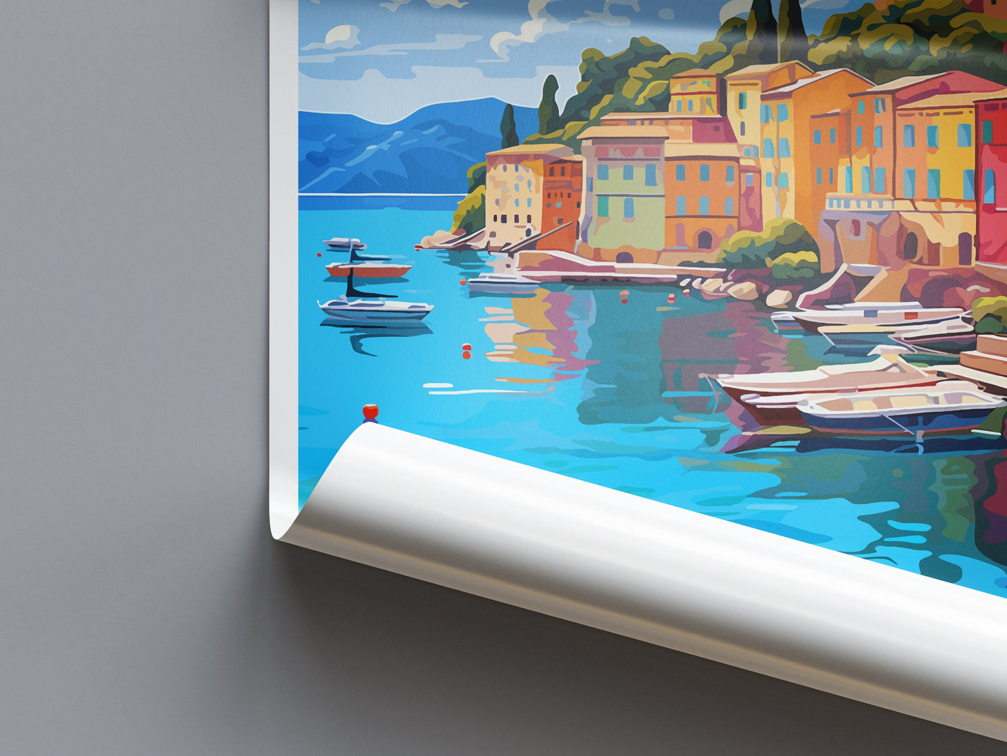 Portofino Travel Print Wall Art Portofino Wall Hanging Home Décor Portofino Gift Art Lovers Italy Art Lover Gift Portofino Print Portofino