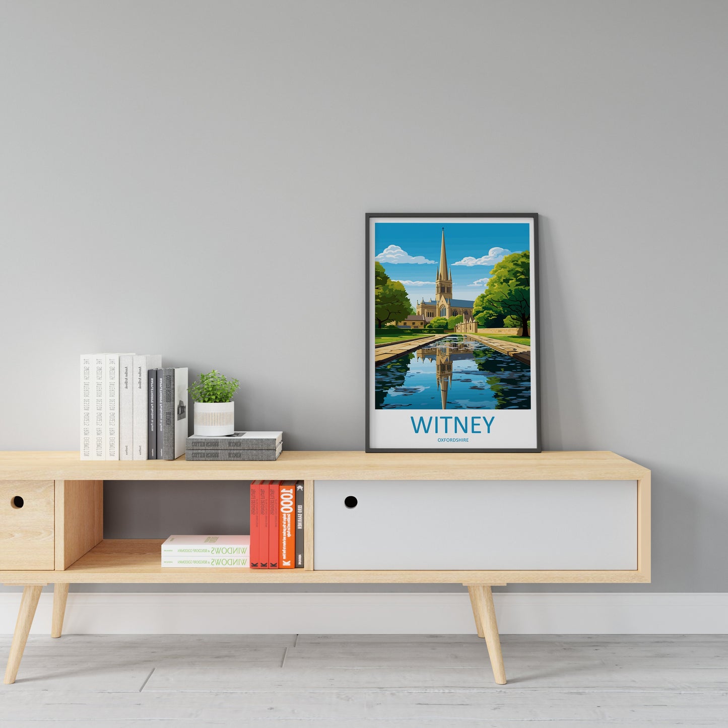 Witney Travel Print Wall Art Witney Wall Hanging Home Décor Witney Gift Art Lovers England Art Lover Gift Witney Travel Gift