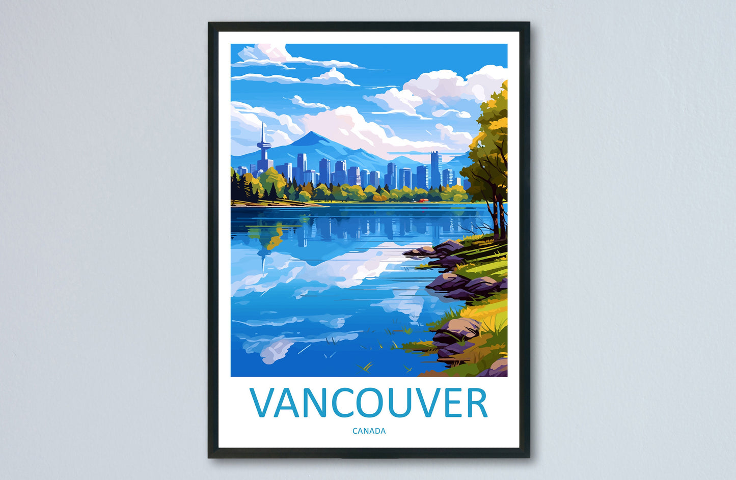 Vancouver Travel Print Wall Art Vancouver Wall Hanging Home Décor Vancouver Gift Art Lovers Canada Art Lover Gift Vancouver Gift
