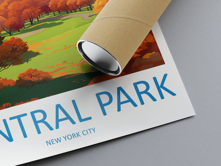 Central Park Travel Print Wall Art Central Park Wall Hanging Home Décor Central Park Gift Art Lovers New York State Art Gift Lover Print