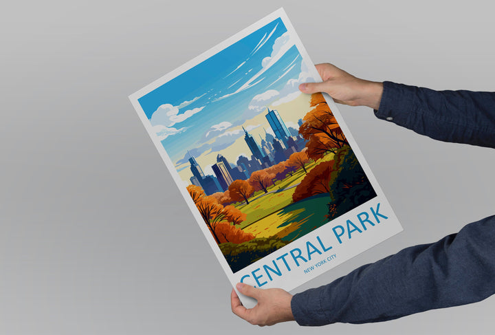 Central Park Travel Print Wall Art Central Park Wall Hanging Home Décor Central Park Gift Art Lovers New York State Art Gift Lover Print