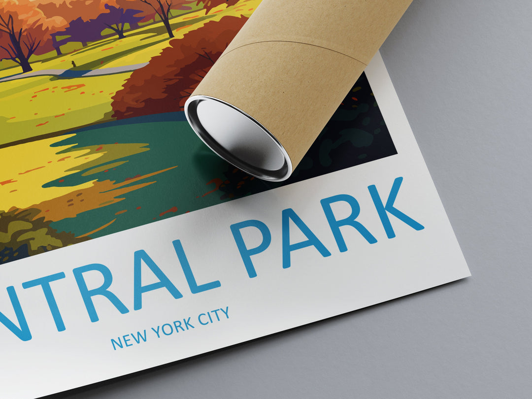 Central Park Travel Print Wall Art Central Park Wall Hanging Home Décor Central Park Gift Art Lovers New York State Art Gift Lover Print