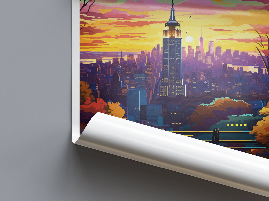 Manhattan New York Travel Print Wall Art Manhattan Wall Hanging Home Décor Manhattan Gift Art Lovers New York Art Lover