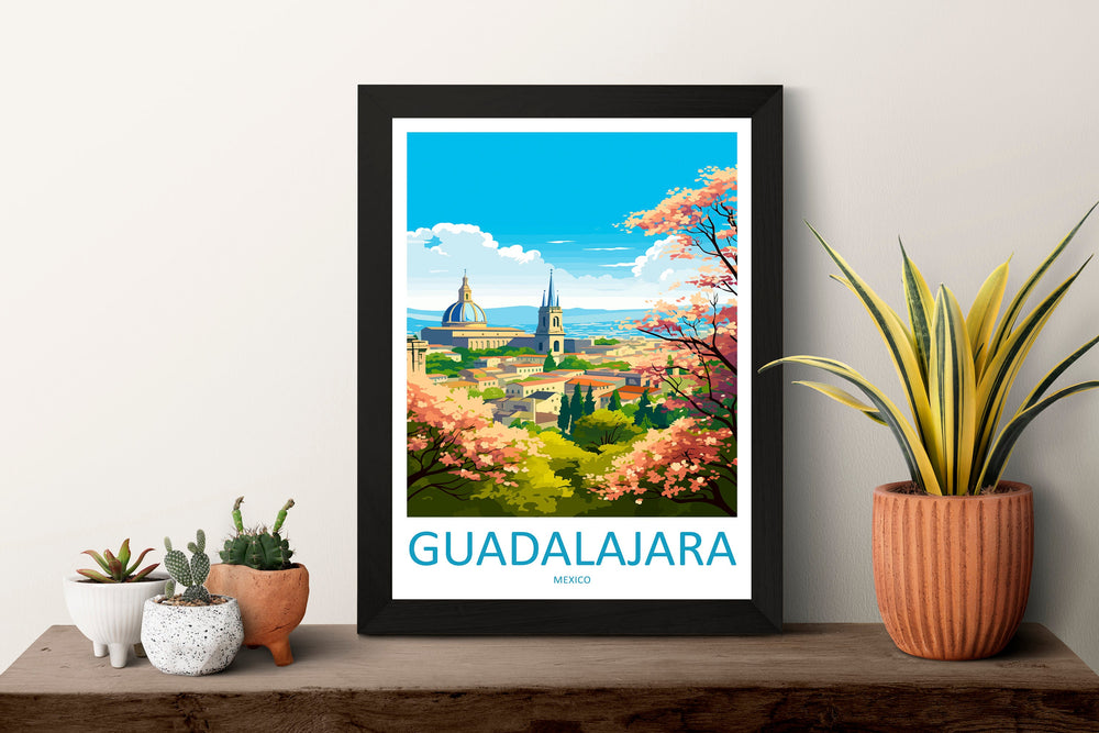 Guadalajara Travel Print Wall Art Guadalajara Wall Hanging Home Decoration Guadalajara Gift Art Lovers Wall Art Print Art Guadalajara Decor