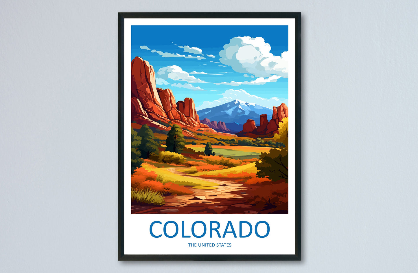 Colorado Travel Print Wall Art Colorado Wall Hanging Home Décor Colorado Gift Art Lovers Colorado Art Gift Lover