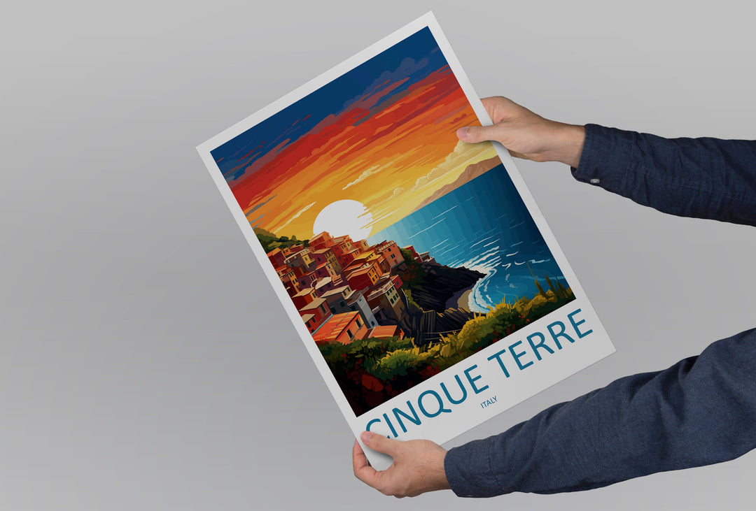 Cinque Terre Travel Print Wall Art Cinque Terre Italy Wall Hanging Home Decoration Cinque Terre Gift Art Lovers Wall Art Print Patmos Italy