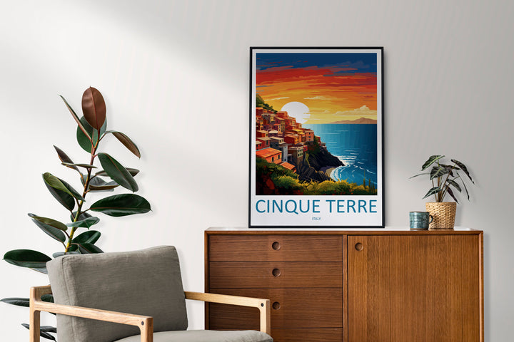 Cinque Terre Travel Print Wall Art Cinque Terre Italy Wall Hanging Home Decoration Cinque Terre Gift Art Lovers Wall Art Print Patmos Italy