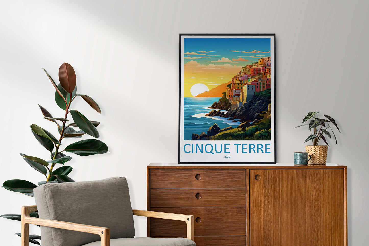 Cinque Terre Travel Print Wall Art Cinque Terre Italy Wall Hanging Home Decoration Cinque Terre Gift Art Lovers Wall Art Print Patmos Italy