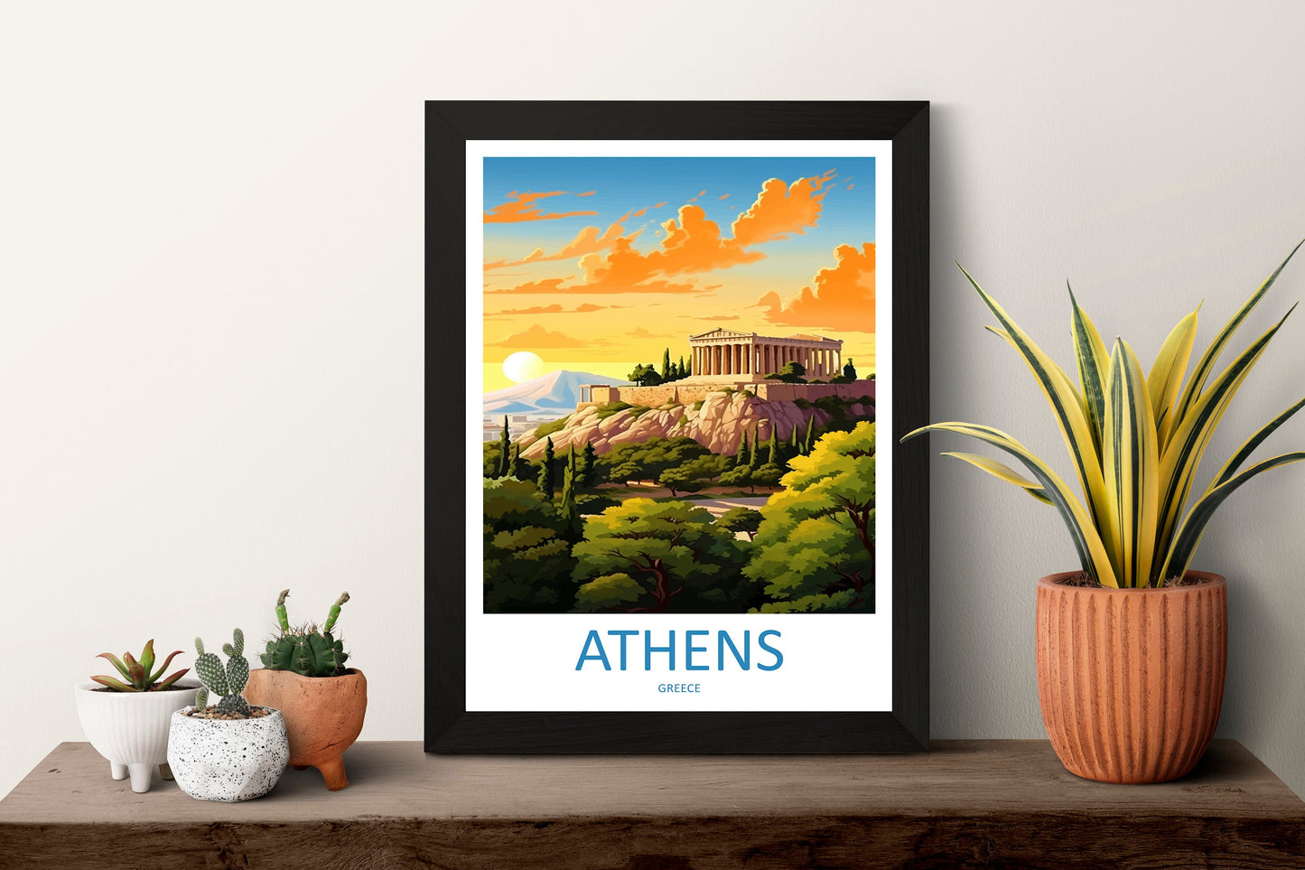 Athens Travel Print Wall Art Athens Greece Wall Hanging Home Decoration Athens Gift Art Lovers Wall Art Print Athens Greece Wall Poster Art