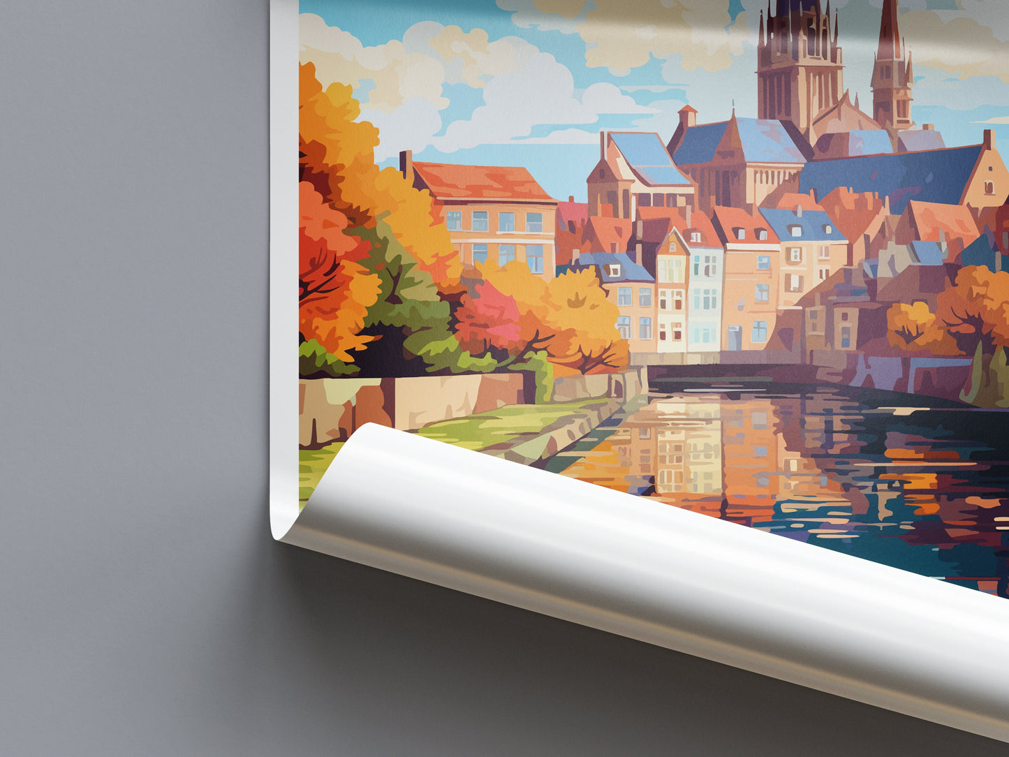 Amiens Travel Print Wall Art Amiens Wall Hanging Home Décor Amiens Gift Art Lovers France Art Lover Gift Amiens Poster