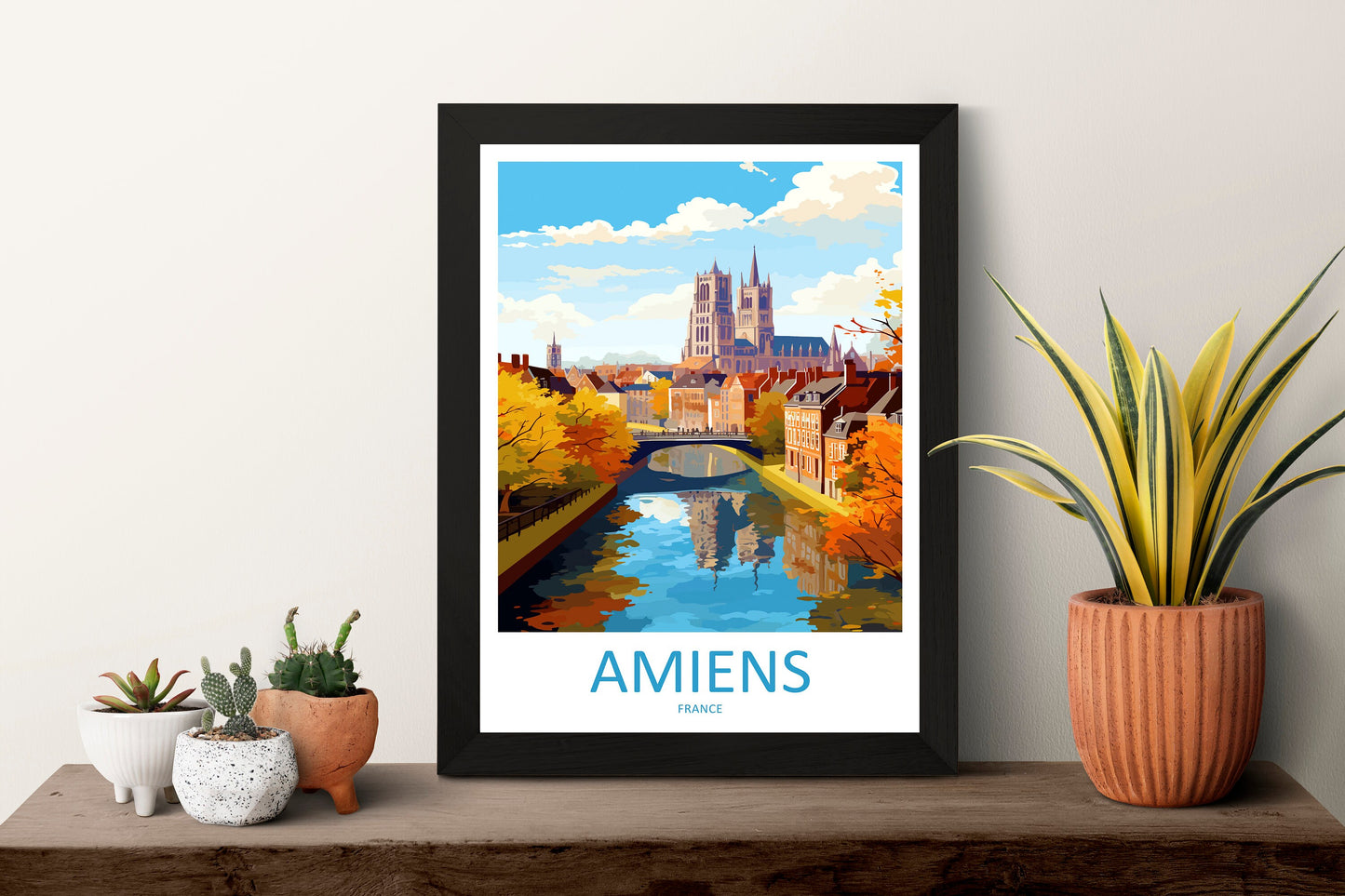 Amiens Travel Print Wall Art Amiens Wall Hanging Home Décor Amiens Gift Art Lovers France Art Lover Gift Amiens Poster