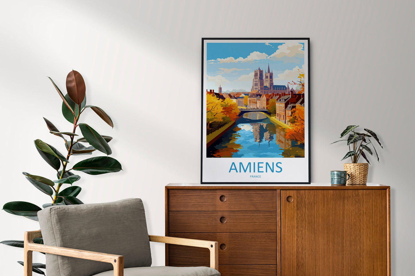 Amiens Travel Print Wall Art Amiens Wall Hanging Home Décor Amiens Gift Art Lovers France Art Lover Gift Amiens Poster