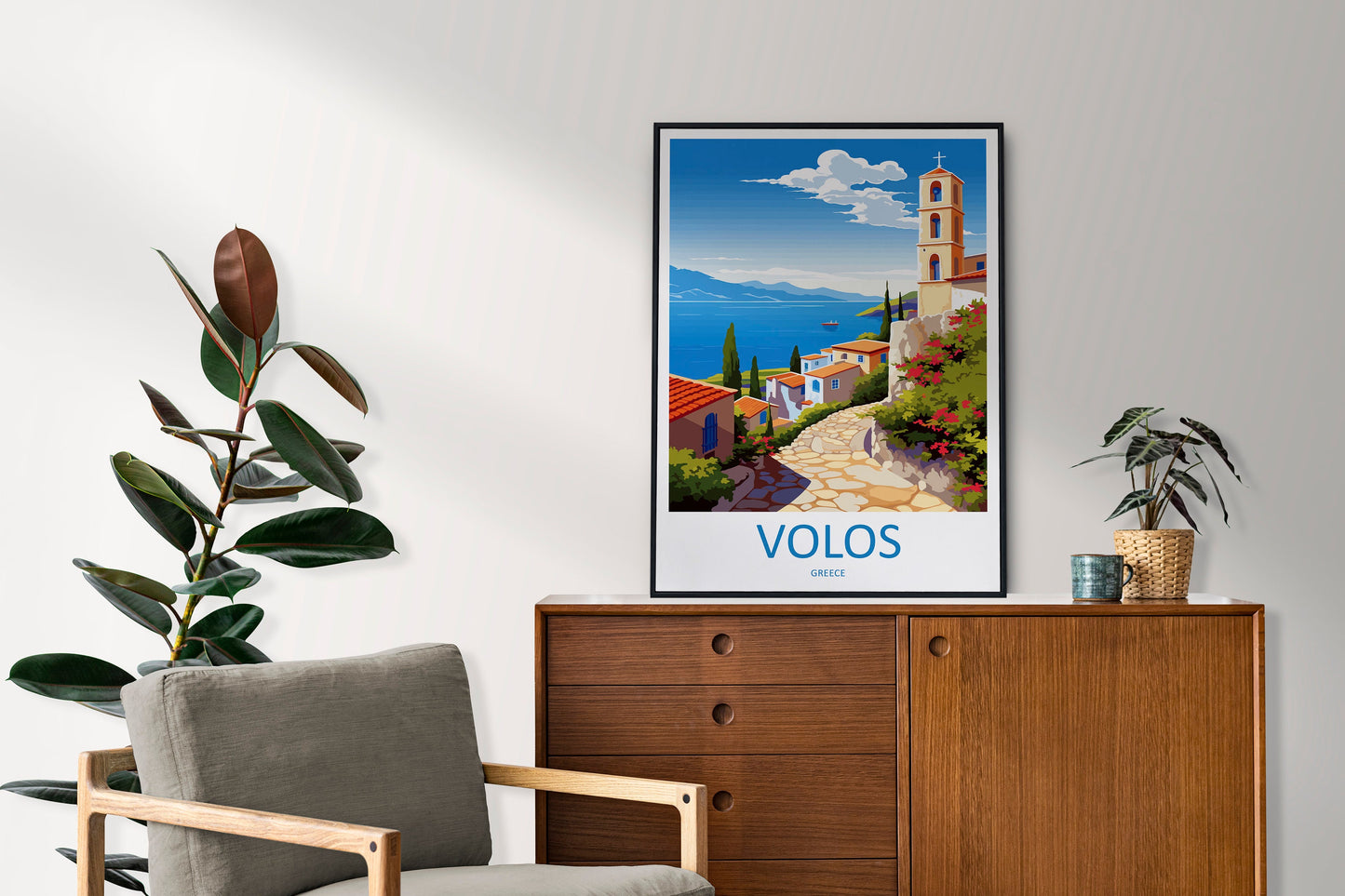 Volos Travel Print Wall Art Volos Greece Wall Hanging Home Decoration Volos Gift Art Lovers Wall Art Print Volos Greece Wall Poster Art