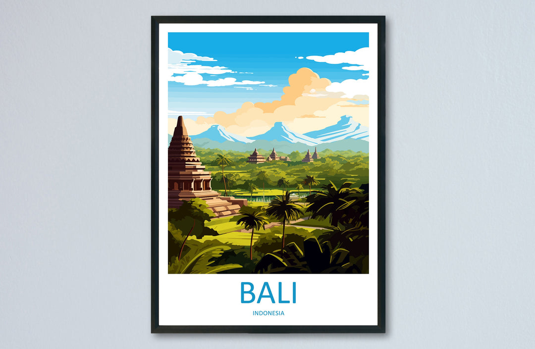 Bali Travel Print Wall Art Bali Wall Hanging Home Décor Bali Gift Art Lovers Indonesia Art Lover Gift Bali Travel Art Poster