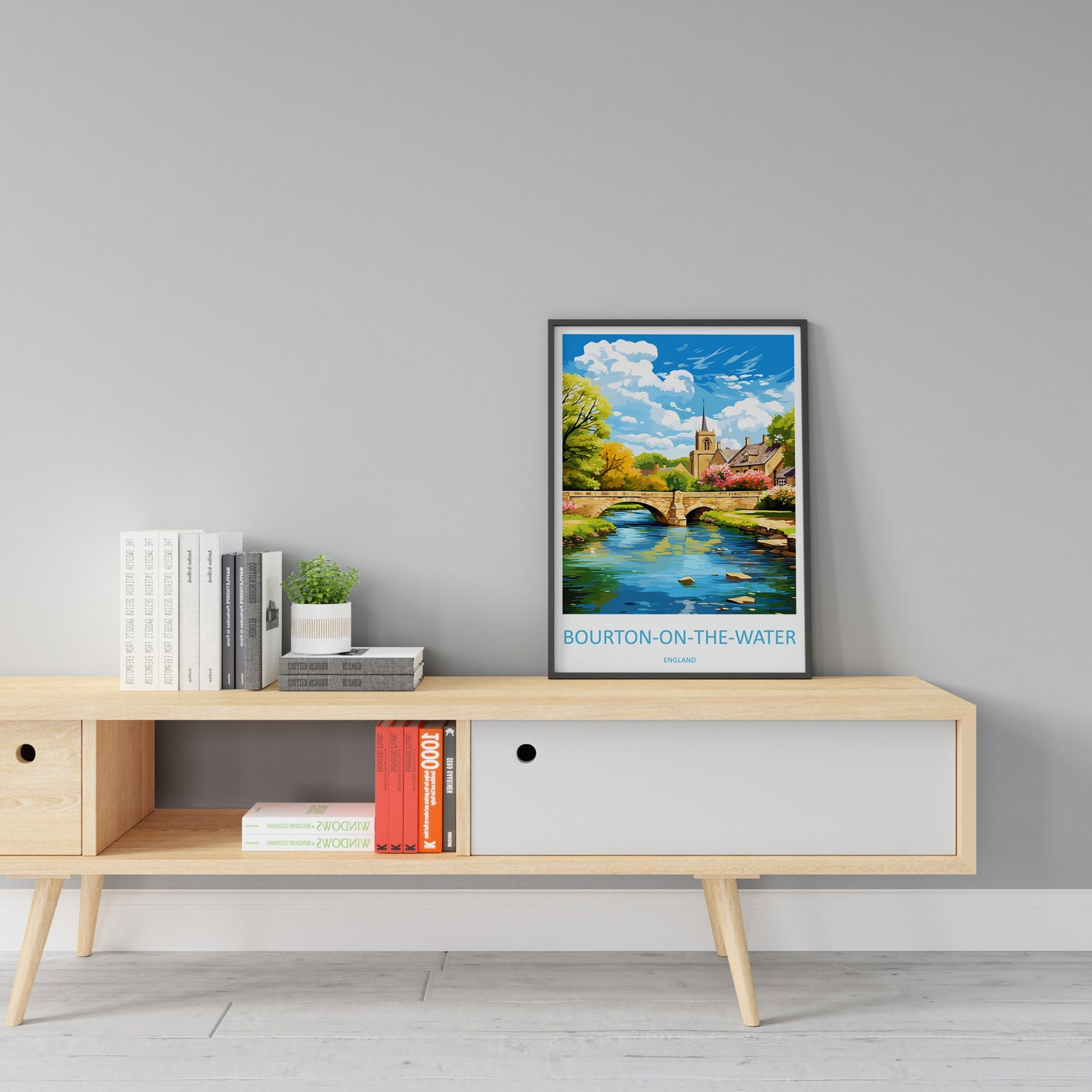 Bourton On The Water Travel Print Wall Art Bourton On The Water Wall Hanging Home Décor Bourton On The Water Gift Art Lovers England Art