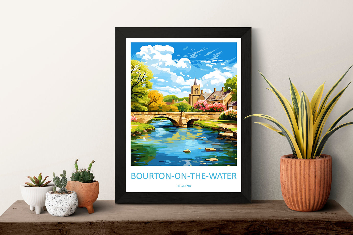 Bourton On The Water Travel Print Wall Art Bourton On The Water Wall Hanging Home Décor Bourton On The Water Gift Art Lovers England Art