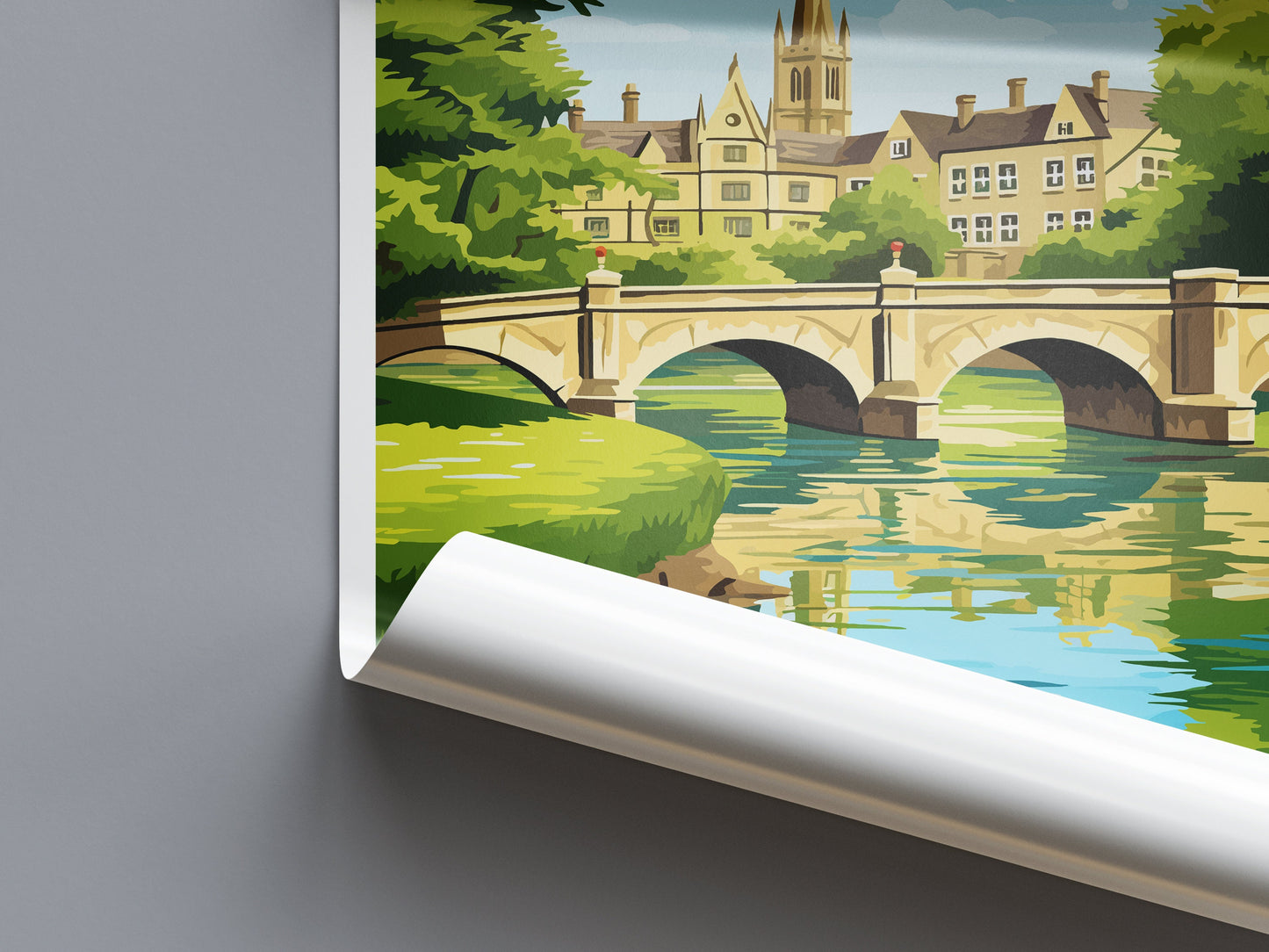 Bourton On The Water Travel Print Wall Art Bourton On The Water Wall Hanging Home Décor Bourton On The Water Gift Art Lovers England Art