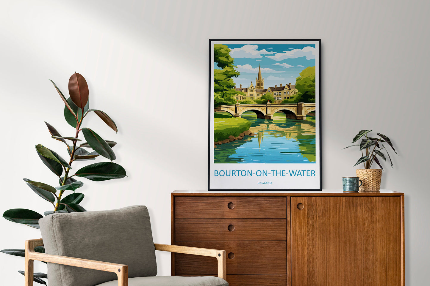 Bourton On The Water Travel Print Wall Art Bourton On The Water Wall Hanging Home Décor Bourton On The Water Gift Art Lovers England Art