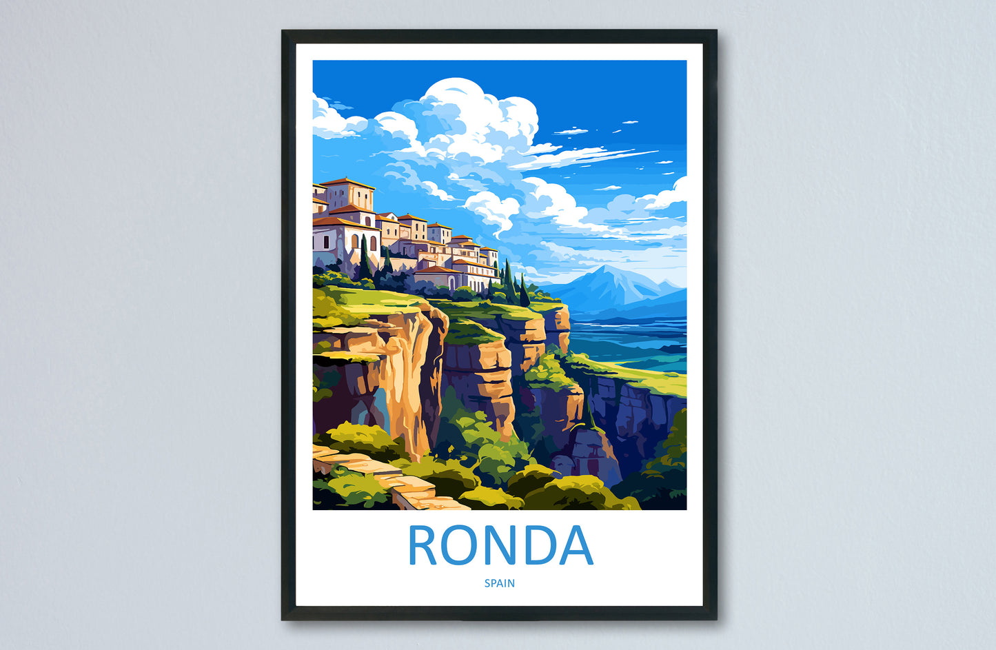 Ronda Travel Print Wall Art Ronda Wall Hanging Home Décor Ronda Gift Art Lovers Spain Art Lover Gift Ronda Print Spain Wall Art