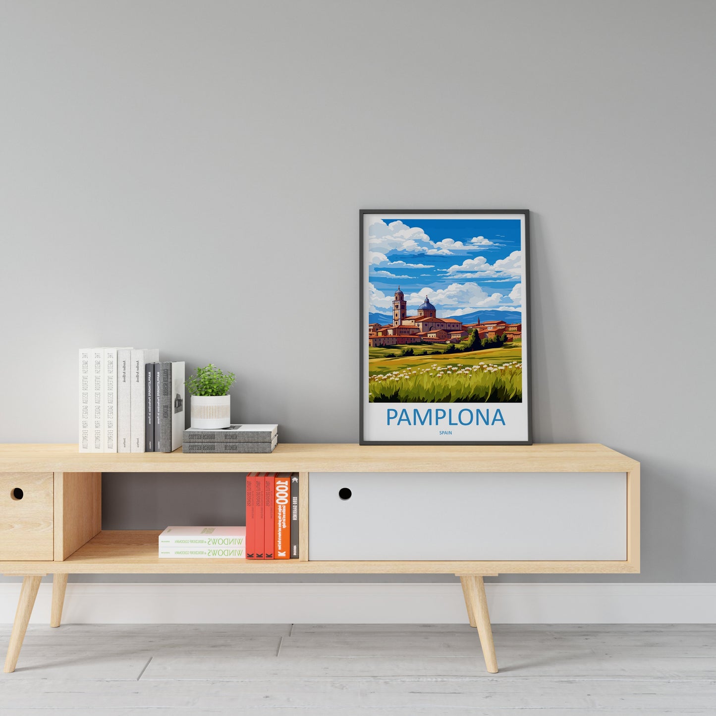 Pamplona Travel Print Wall Art Pamplona Wall Hanging Home Décor Pamplona Gift Art Lovers Spain Art Lover Gift Pamplona Print Spain Wall Art