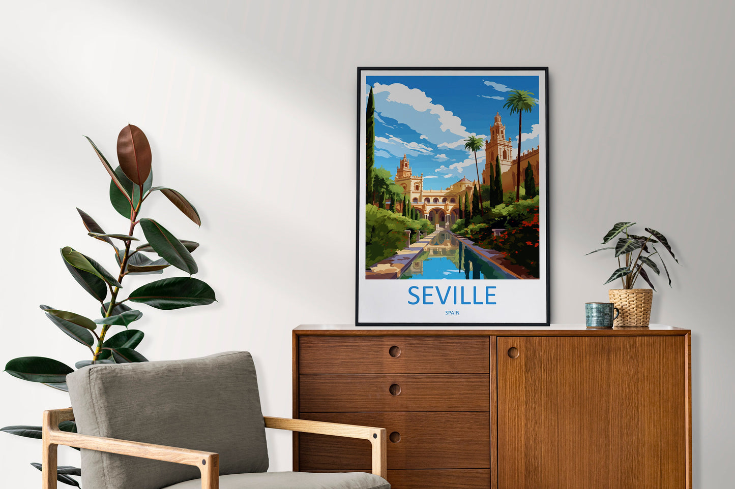 Seville Travel Print Wall Art Seville Wall Hanging Home Décor Seville Gift Art Lovers Spain Art Lover Gift Seville Print Spain Wall Art Deco