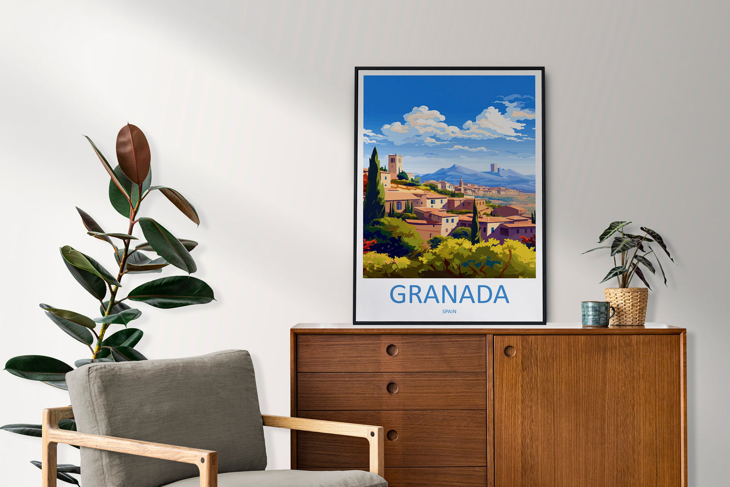 Granada Travel Print Wall Art Granada Wall Hanging Home Décor Granada Gift Art Lovers Spain Art Lover Gift Granada Wall Décor Granada Art