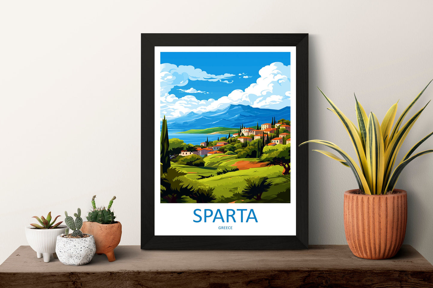 Sparta Travel Print Wall Art Sparta Greece Wall Hanging Home Decoration Sparta Gift Art Lovers Wall Art Print Sparta Greece Wall Art