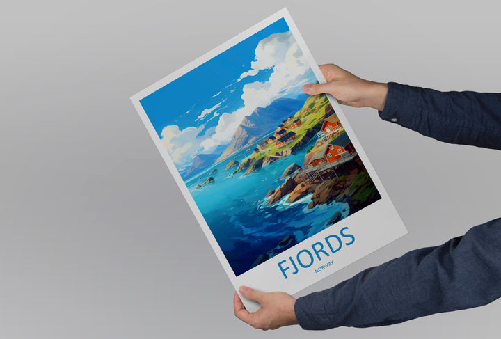 The Fjords Travel Print The Fjords Norway Home Décor The Fjords Art Print Norwegian Mountains Room Print For Scandinavian Mountains Gift Art