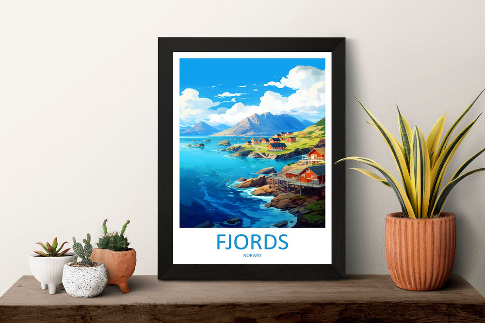 The Fjords Travel Print The Fjords Norway Home Décor The Fjords Art Print Norwegian Mountains Room Print For Scandinavian Mountains Gift Art