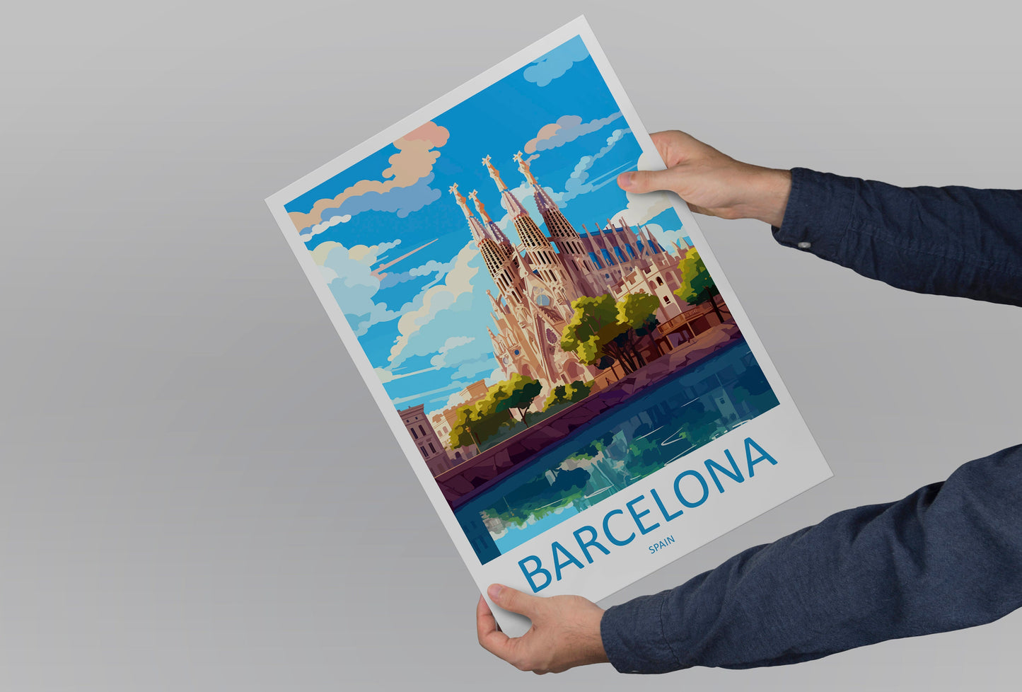 Barcelona Travel Print Wall Art Barcelona Wall Hanging Home Décor Barcelona Gift Art Lovers Spain Art Lover Gift Barcelona Print Spain Art
