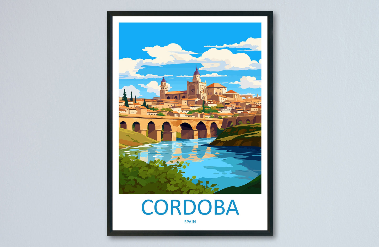 Cordoba Travel Print Wall Art Cordoba Wall Hanging Home Décor Cordoba Gift Art Lovers Spain Art Lover Gift Cordoba Wall Décor Cordoba Art