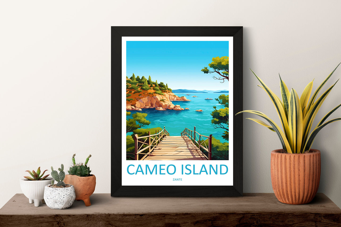 Cameo Island Travel Print Wall Art Cameo Island Wall Hanging Home Decor Cameo Island Gift Art Lovers Wall Art Print Athens Greece