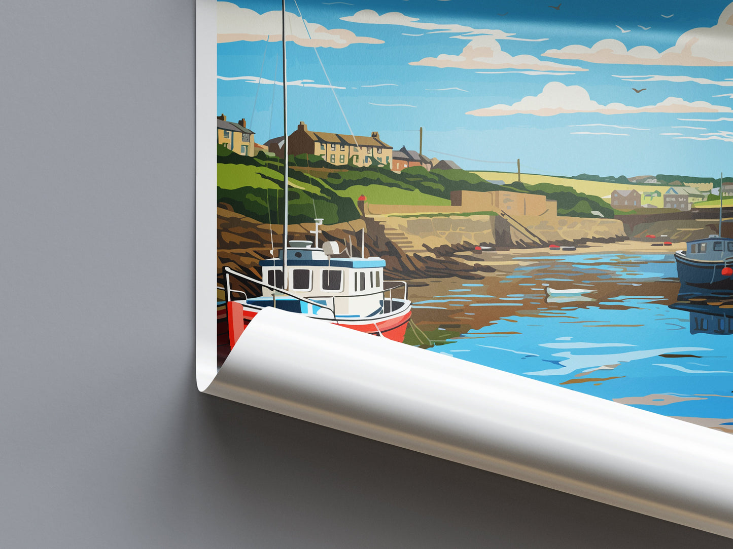 Bude Travel Print Wall Art Bude Wall Hanging Home Décor Bude Gift Art Lovers Cornwall Art Lover Gift