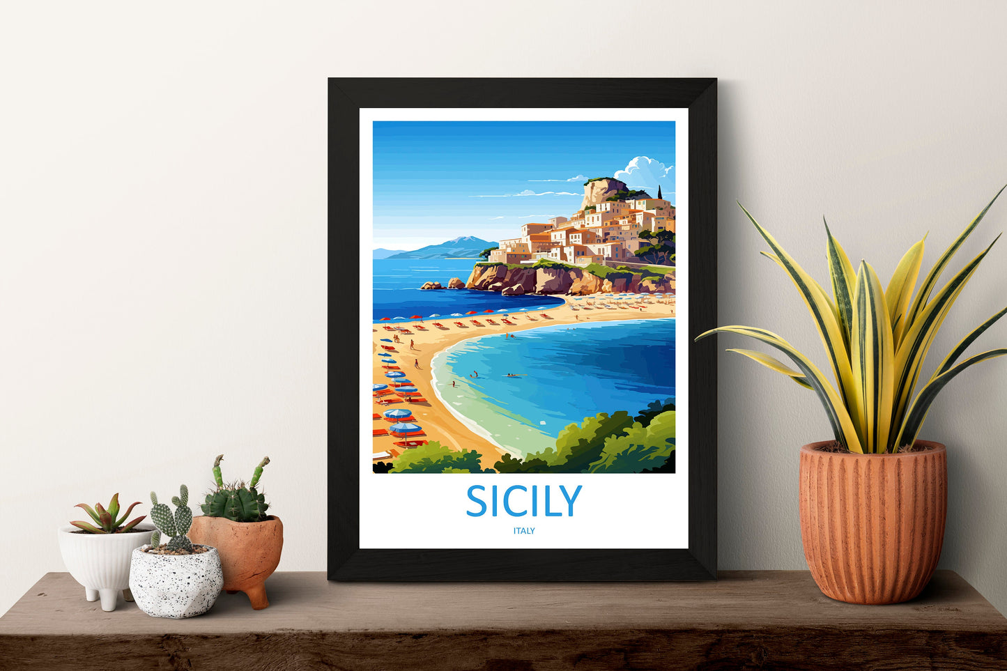 Sicily Travel Print Wall Art Sicily Italy Wall Hanging Home Decoration Sicily Gift Art Lovers Wall Art Print Sicily Italy Art Sicily Poster