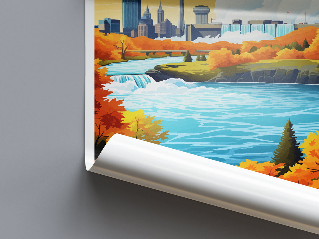 Niagara Falls Travel Print Wall Art Niagara Falls Wall Hanging Home Décor Niagara Falls Gift Art Lovers New York State Art Gift Lover Print