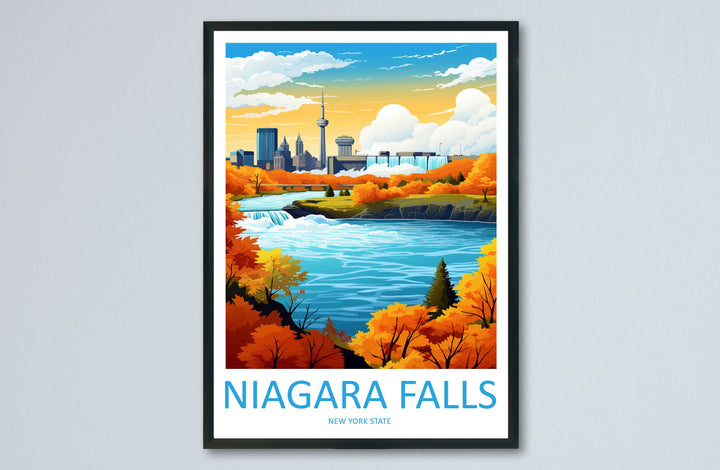 Niagara Falls Travel Print Wall Art Niagara Falls Wall Hanging Home Décor Niagara Falls Gift Art Lovers New York State Art Gift Lover Print