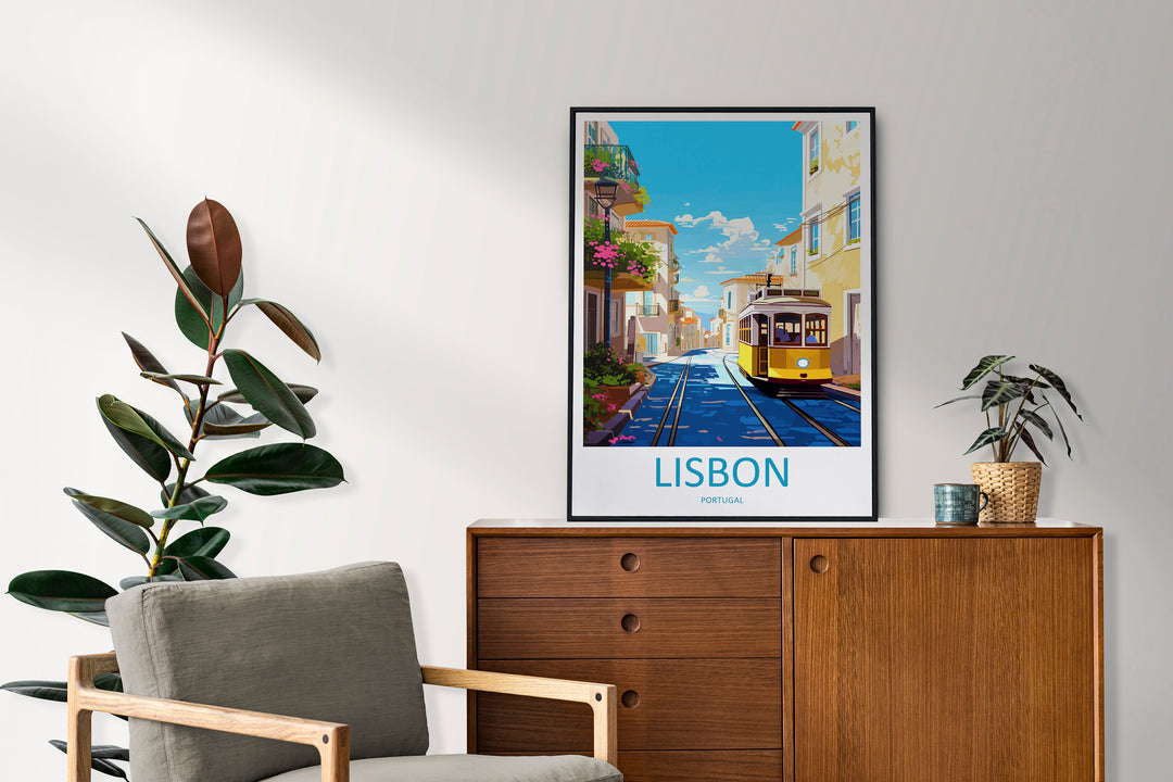 Lisbon Travel Print Wall Art Lisbon Wall Hanging Home Décor Lisbon Gift Art Lovers Portugal Art Lover Gift Lisbon Poster
