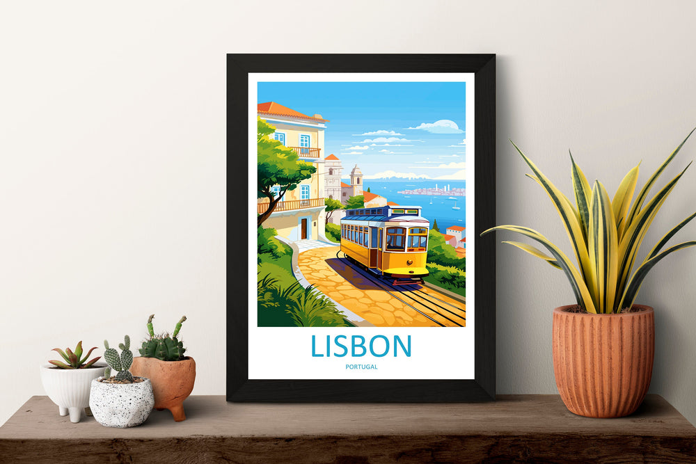 Lisbon Travel Print Wall Art Lisbon Wall Hanging Home Décor Lisbon Gift Art Lovers Portugal Art Lover Gift Lisbon Poster