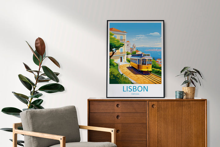 Lisbon Travel Print Wall Art Lisbon Wall Hanging Home Décor Lisbon Gift Art Lovers Portugal Art Lover Gift Lisbon Poster