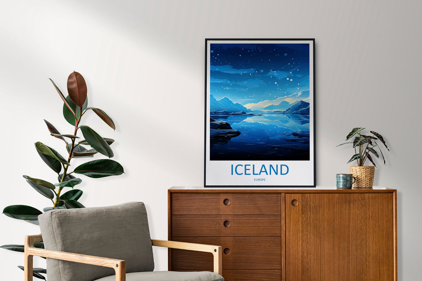 Iceland Travel Print Wall Art Iceland Wall Hanging Home Décor Iceland Gift Art Lovers Iceland Art Lover Gift Decor