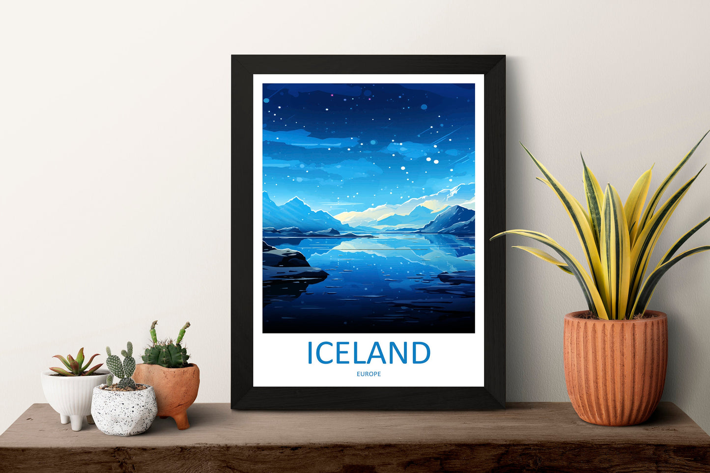 Iceland Travel Print Wall Art Iceland Wall Hanging Home Décor Iceland Gift Art Lovers Iceland Art Lover Gift Decor