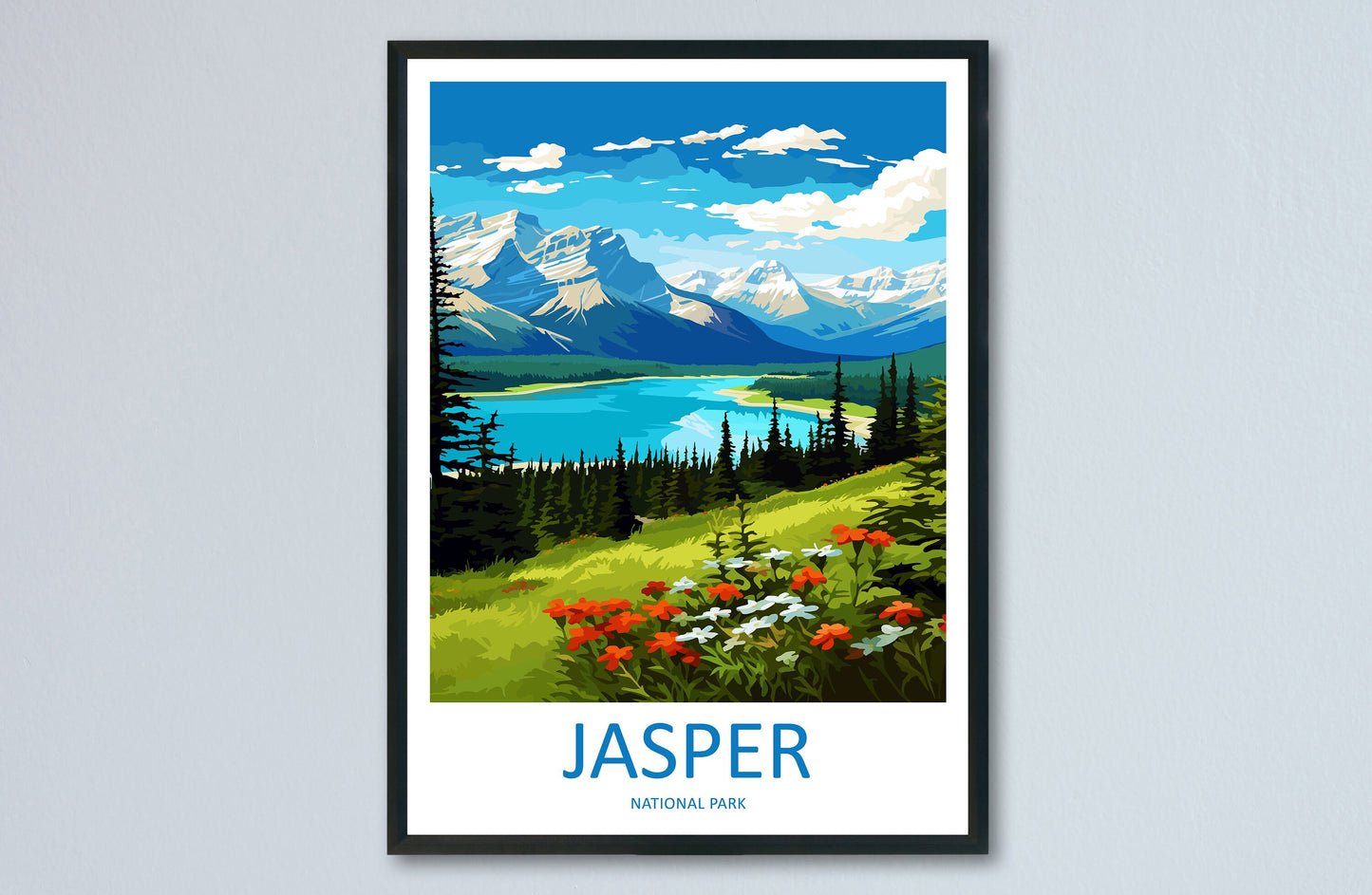 Jasper National Park Travel Print Wall Art Jasper National Park Wall Hanging Home Décor Jasper National Park Gift Art Lovers Canada Art Gift