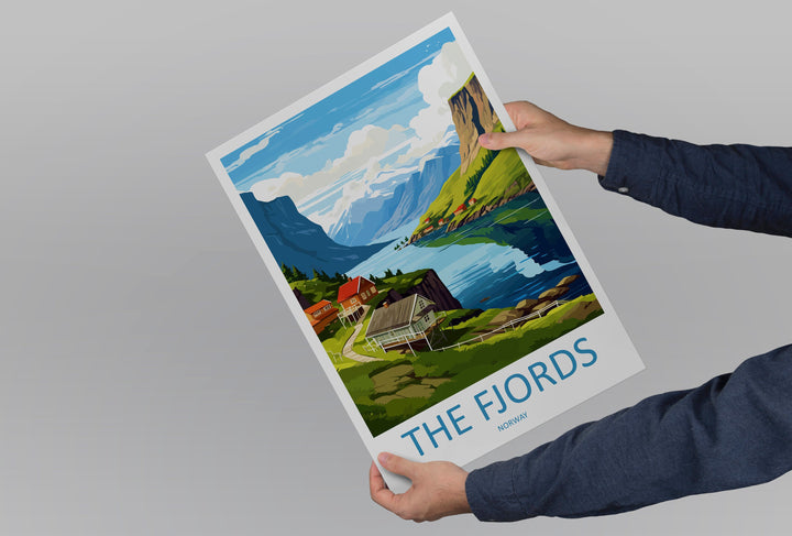 The Fjords Travel Print The Fjords Norway Home Décor The Fjords Art Print Norwegian Mountains Room Print For Scandinavian Mountains Gift Art