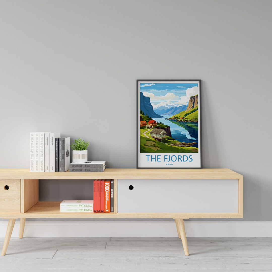 The Fjords Travel Print The Fjords Norway Home Décor The Fjords Art Print Norwegian Mountains Room Print For Scandinavian Mountains Gift Art