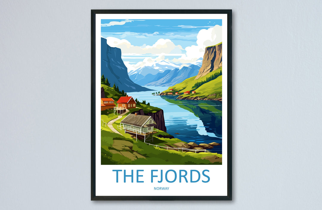 The Fjords Travel Print The Fjords Norway Home Décor The Fjords Art Print Norwegian Mountains Room Print For Scandinavian Mountains Gift Art