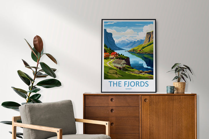 The Fjords Travel Print The Fjords Norway Home Décor The Fjords Art Print Norwegian Mountains Room Print For Scandinavian Mountains Gift Art