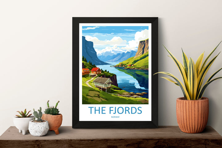 The Fjords Travel Print The Fjords Norway Home Décor The Fjords Art Print Norwegian Mountains Room Print For Scandinavian Mountains Gift Art